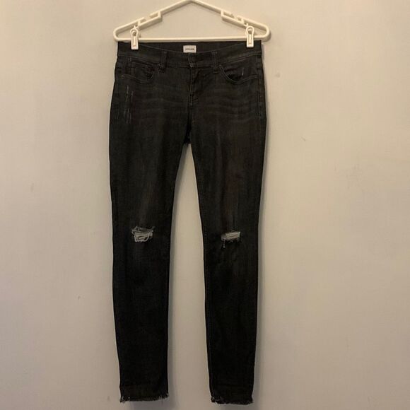Sneak Peek low rise black distressed denim jeans Size 5 - Picture 1 of 8